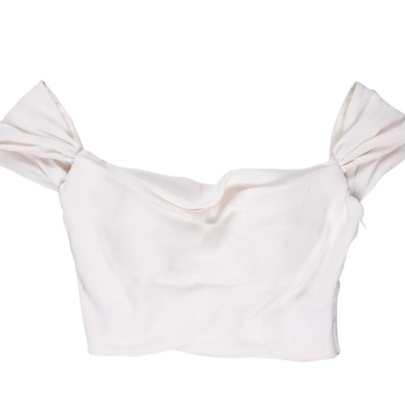 Markarian White Silk Top & Skirt Set (Spring/Summer + Autumn 2023) - Picture 2 of 7